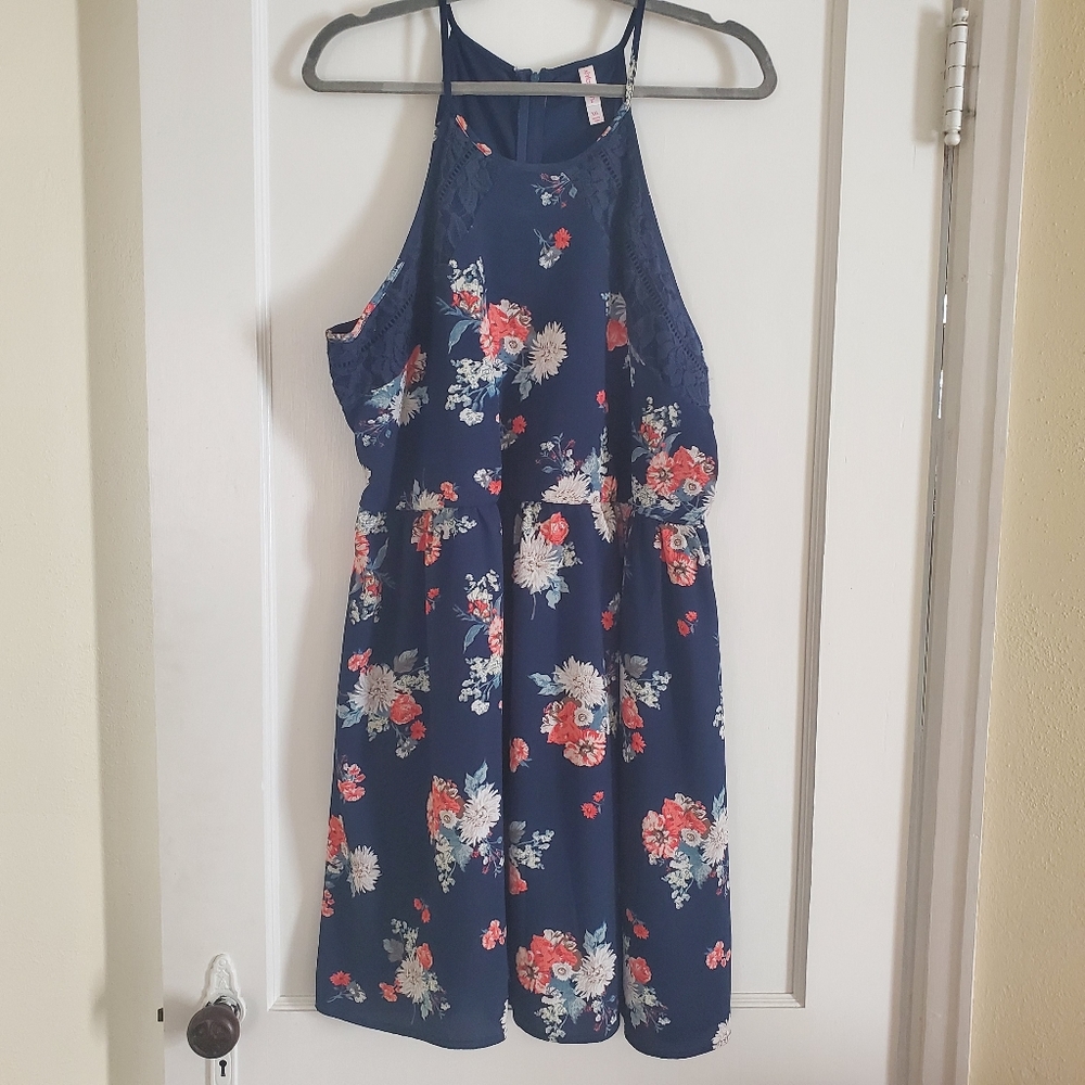 Blue floral dress